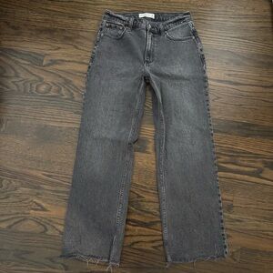Abercrombie & Fitch Women's gray low rise baggy jeans sz 25 short